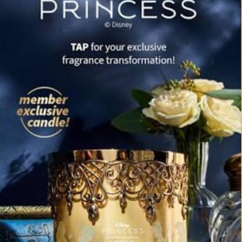 Disney Princess Gold Decorative Candle